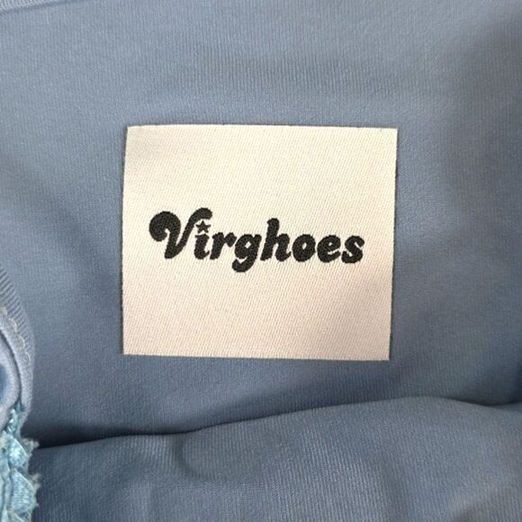 Virghoes Powder Blue Lacy Cami with red text printed Lucky You - Picture 7 of 13